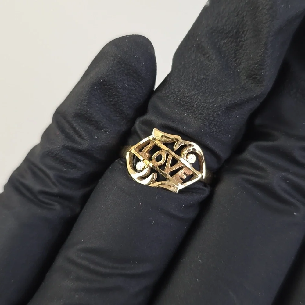 14K Solid Gold Love (Proposal) (Self Love Reminder) Ring